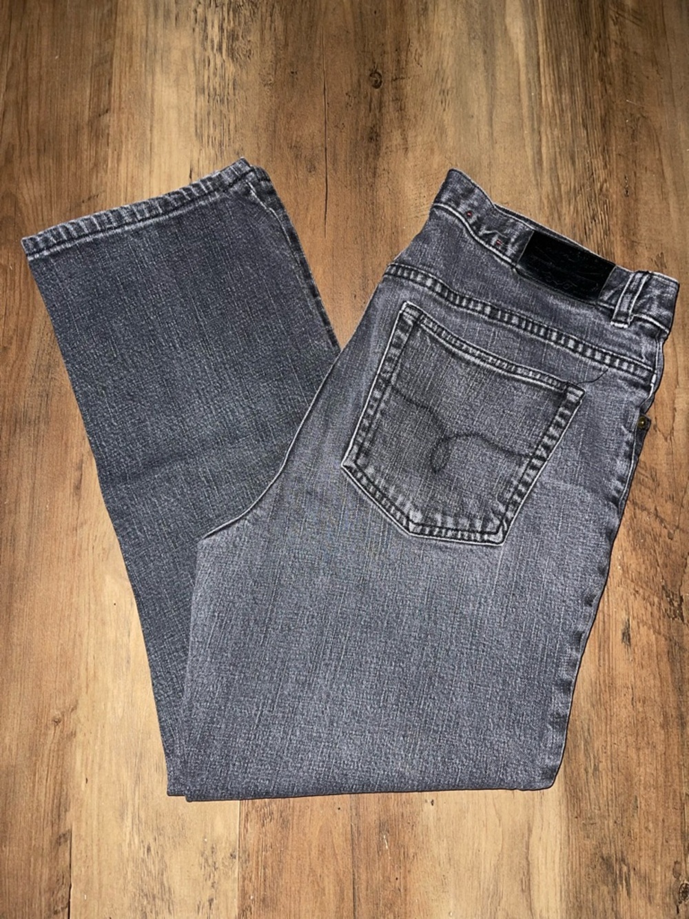 Lauren Jeans Co. Faded Black Straight Leg Jeans